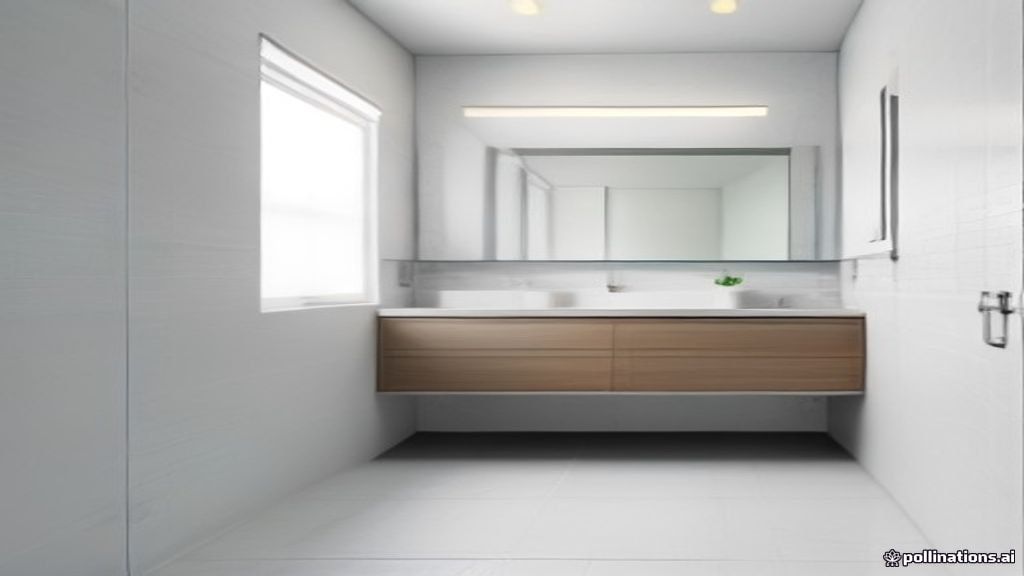 Hard-water film on white bathroom tile in a bright modern shower — AZ Oriental Rug Cleaning style