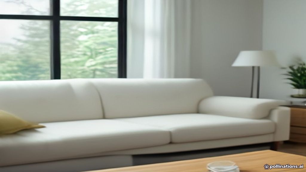 Pine sap on modern light sofa upholstery in a bright living room — AZ Oriental Rug Cleaning style
