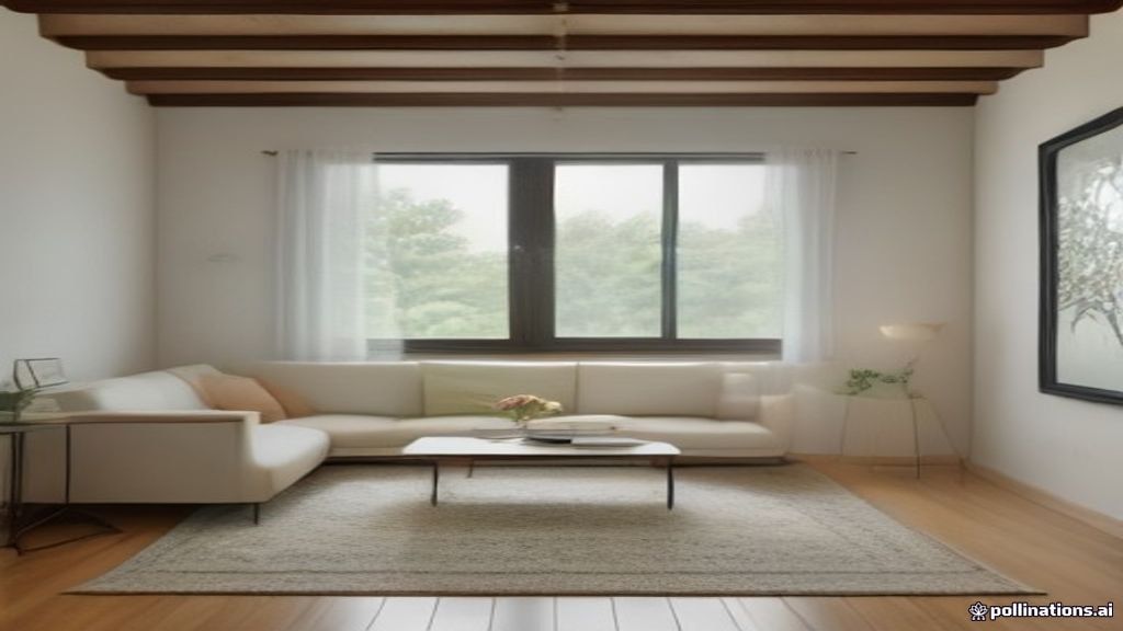 Amber tree sap in wool rug fibers on a cream rug in a bright modern room — AZ Oriental Rug Cleaning style